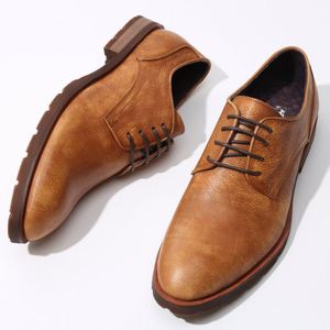 New Style Retro Minimalist Business Men's Leather <b>Shoes</b> <b>Soft</b> Sole Breathable Design Height Increasing Waterproof Anti-slip for - Product Image 2
