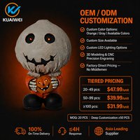 Statue en résine KW Brand 2026 Fantôme Lumineux Effrayant – Figurine d'Halloween Horreur pour Décoration de Table de Fête ou Maison Hantée, Étanche