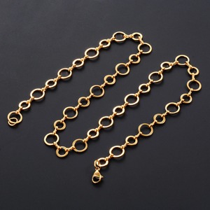 Collier ras du cou en acier inoxydable plaqué or 10 mm, maillons circulaires géométriques chics pour femmes et hommes, bijoux en métal - Product Image 6