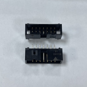 XG4C-1431 Connecteur HDR blindé 14 positions 2,54 mm à souder, entrée supérieure, traversant, pour plateau - Product Image 1