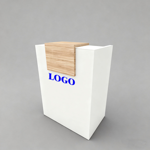 Mostrador de recepción de madera ecológico moderno Mostrador de pago de supermercado para uso de cajero - Product Image 1