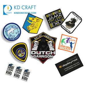 カスタムロゴ刺繍犬象野球織りバッジ空白カナダ旗蜂バスケットボール地金バッジパッチ昇華用 - Product Image 1