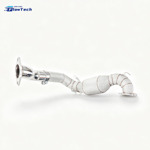 Downpipe haute performance pour Mercedes A35 W177 M260 2.0T en acier inoxydable 304, fixation directe avec bouclier thermique - Product Image 1