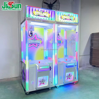 Nouvelle mini-machine à grue en métal à monnayeur pour attraper les peluches, jeu d'arcade avec accepteur de pièces pour centres de jeux, espagnol, anglais