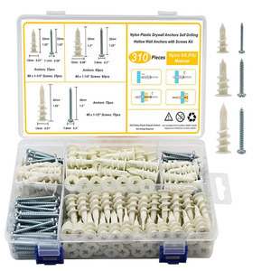 Nylon Drywall Anchors Kit 310Pcs Self Drilling Hollow Wall Anchors With Screws For General Industry Use - Product Image 1