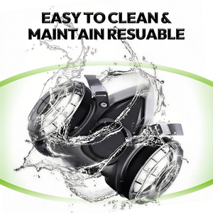 Masque à gaz demi-visage réutilisable OAK HR-02 avec lunettes de sécurité et bouchons d'oreilles, certifié CE, <span class=keywords><strong>filtre</strong></span> à charbon actif remplaçable pour les produits organiques - Product Image 4