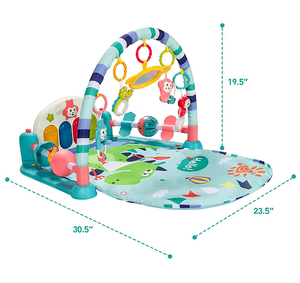 Trẻ sơ sinh chơi phòng tập thể dục thảm và đá Đàn Piano bụng thời gian độn cá sấu hoạt động bé chơi <span class=keywords><strong>Mat</strong></span> với chiếu tập thể dục giá handgrab - Product Image 6