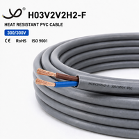 Câble plat flexible en PVC H03V2V2H2-F 90C résistant à la chaleur, 2x0.5 2x0.75mm, 300/300V, classe 5, cuivre, pour appareils électroménagers et éclairage