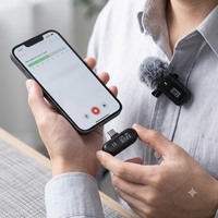 Microphone Lavalier Sans Fil Omnidirectionnel QY10 Portable Double Micro Cravate pour Diffusion en Direct