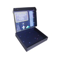 Caja de cartón corrugado gris con relieve de color para cosméticos, plegable, a prueba de niños, para cápsulas, pequeña, negra, para embalaje.