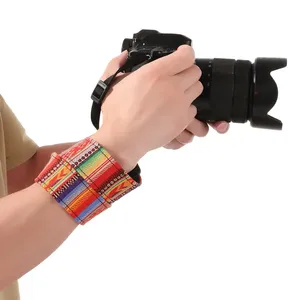 Sangle de caméra large en coton doux de Style vintage pour les photographes tissé réglable universel cou épaule bandoulière sangle - Product Image 6