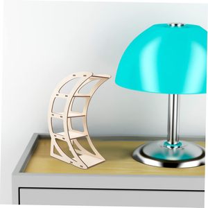 Wooden Moon-Shaped <b>Shelf</b> 5 Floors Desktop Organizer Storage Rack Creative Decor For Office <b>Desk</b> Organization - Product Image 2