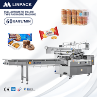 LINPACK Kussenverpakkingsmachine met volautomatische warmteverzegeling voor koekjes en biscuits