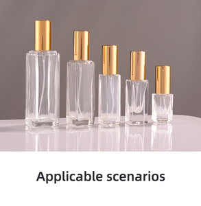 Empty Luxury Crystal Clear Frosted Refillable Glass Perfume Spray Bottles Fine Mist Atomizer <strong>Travel</strong> Cosmetic Fragrance <strong>Container</strong> - Product Image 3