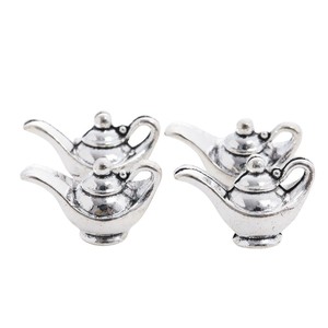 Magische Wunderlampe Anhänger 3D Antik Silber Zinklegierung Aladdin Wunschtopf für Märchen-Cosplay-Requisite - Product Image 2