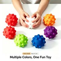 Logo personnalisé en silicone pour Fidget Ball OEM, motif cube 3D, jouet anti-stress à presser pour adultes