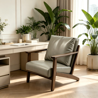 Fauteuil en similicuir huilé à dossier bas, design moderne, plusieurs couleurs, chaise de lecture et de détente pour appartement, chambre et salon