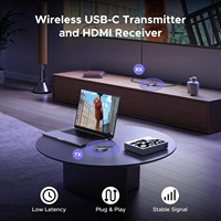 Transmisor USB-C Inalámbrico Magnético y Receptor HDMI, USB C a HDMI 1080P60Hz, Transmisión 5G para Transmitir Video y Audio