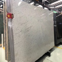 Dalles de granit blanc Victoria Snowflake polies, personnalisées pour les comptoirs de cuisine et les carreaux muraux et de sol, garantie à vie moderne