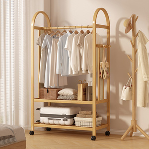 Floor-standing coat <b>rack</b>, multi-functional <b>clothes</b> storage <b>rack</b>, suitable for bedroom and living room, simple and modern style. - Product Image 4