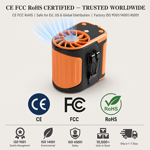 Ventilateur de cou à sept vitesses, mains libres, à clipser sur la taille, rechargeable 20000 mAh, pour sports de plein air - Product Image 1