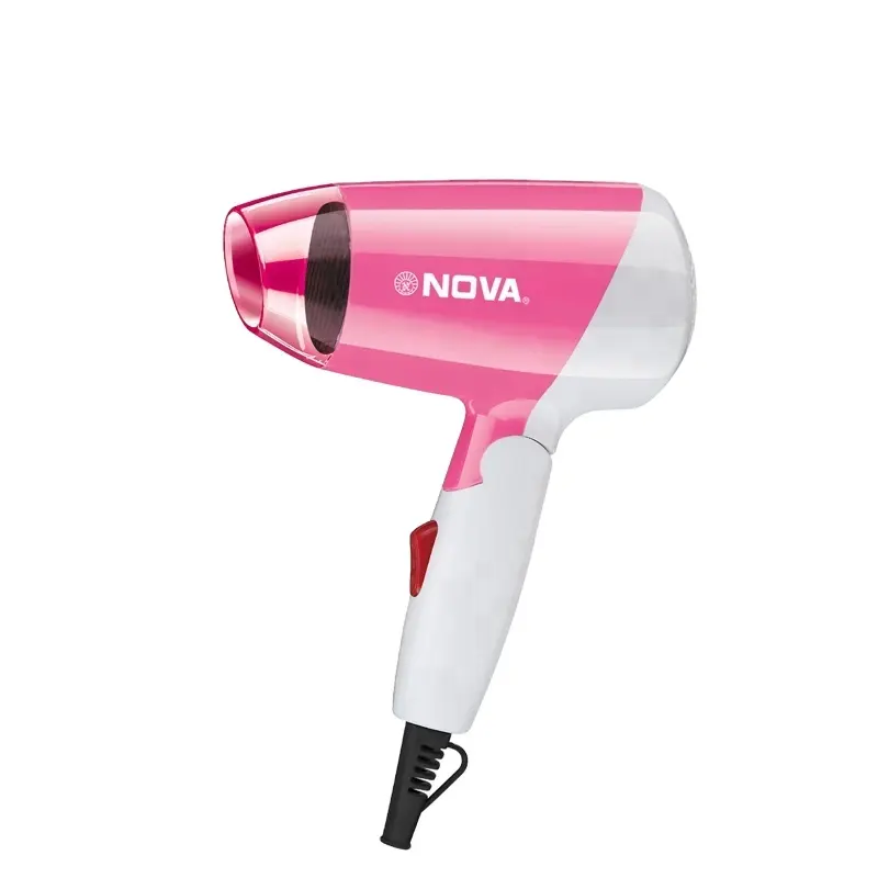 Nova Wholesaleかわいい折りたたみ式ハンドルミニトラベルヘアドライヤー、アタッチメント付き