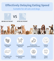 Tapis de léchage en silicone pour animaux de compagnie avec ventouse, distributeur lent de friandises pour l'entraînement et l'alimentation des chiens