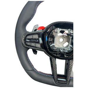 Volante Deportivo Personalizado en Cuero con Costuras a Color, Estilo LCI CS, para Modelos G Series M2/M3/M4 2021 - Product Image 4