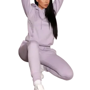 OEM Custom <b>Women's</b> Fitness Jogger Track Suit Long Sleeves Sweatshirt and <b>Sweatpants</b> Plus Size Two Piece Sets ODM Customizable - Product Image 2
