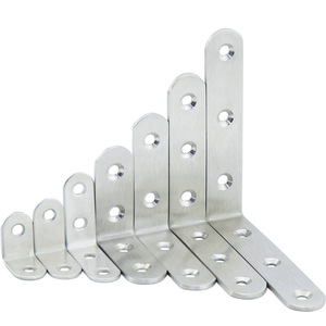 Supports d'angle en L en acier inoxydable Yuyao 304, supports d'angle droit en métal pour la fixation de meubles et d'étagères - Product Image 2