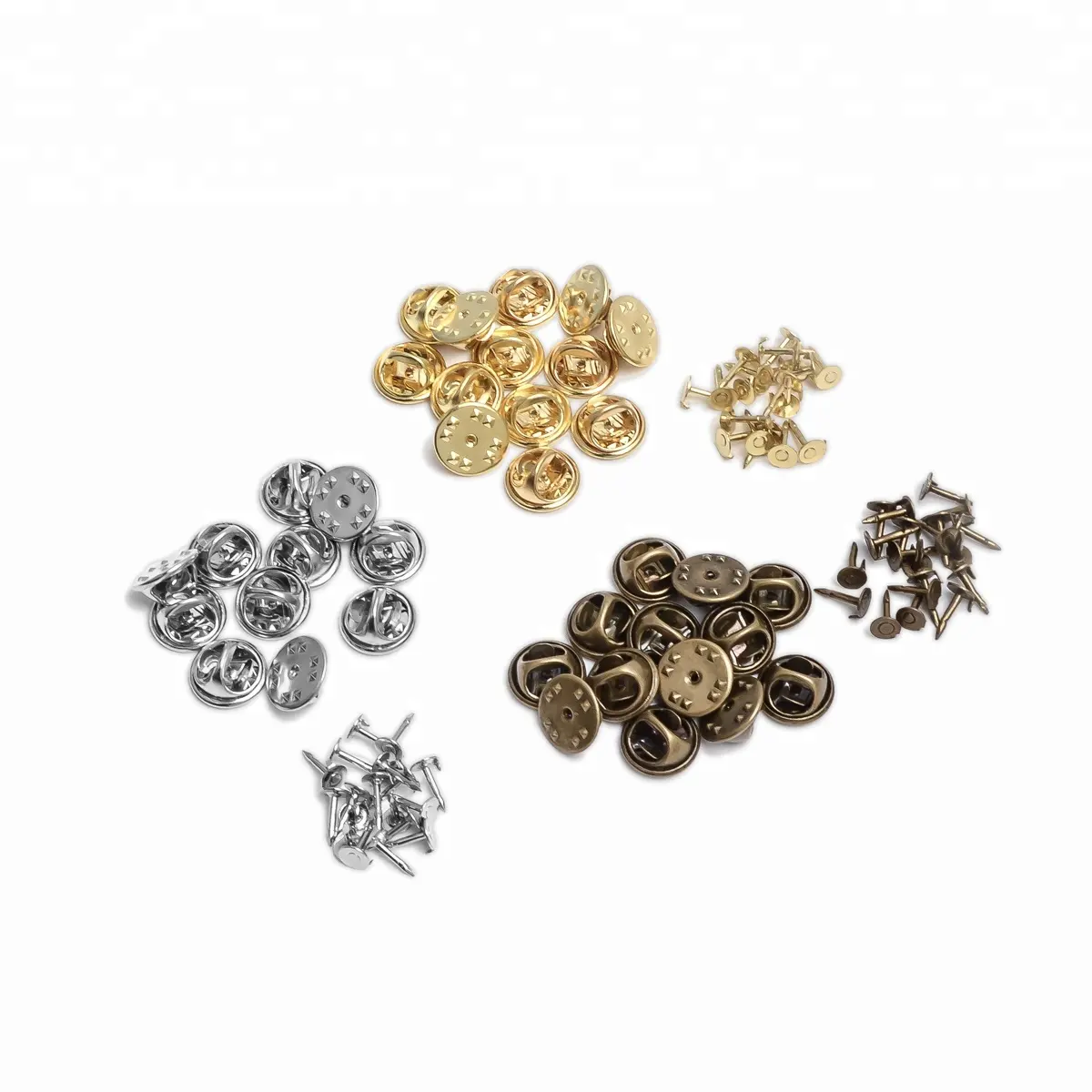 nickel-plated butterfly clutch back lapel pins