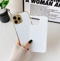 Étui de téléphone en TPU PC avec revêtement électrolytique de luxe, sublimation 2D, mode streetwear, antichoc, sangle de téléphone, personnalisable en gros pour 16 Pro Max