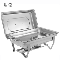 Réchaud de Buffet Professionnel en Acier Inoxydable pour Hôtels et Restaurants, Bain-Marie Chauffe-Plat à Gaz pour Traiteur et Maintien au Chaud