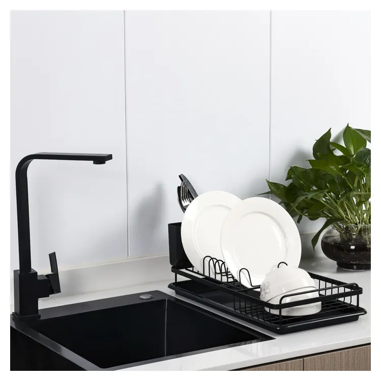 Space Saving Large Capacity Drainable Family Expenses Kitchen Dish Holder Rack For Kitchen Plate Racks