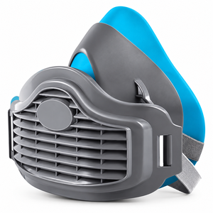 Respirador de media cara de seguridad reutilizable de silicona con cartucho único para protección contra gases y polvo, venta al por mayor OEM - Product Image 1