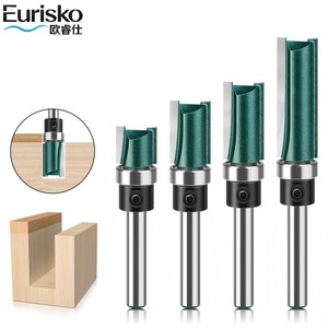 Fraise droite à double dent en carbure avec roulement 1/4x1/2" pour rainurage et dégrossissage du bois, compatible CNC OEM/ODM - Product Image 3