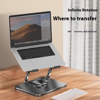 Support de tablette PC pliable en métal rotatif à 360 degrés réglable pour ordinateurs portables de 10 à 17,3 pouces