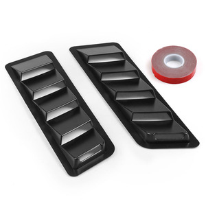 Panneau de refroidissement de l'air, 1 paire, pour capot universel, 17x5 pouces, ABS noir - Product Image 1