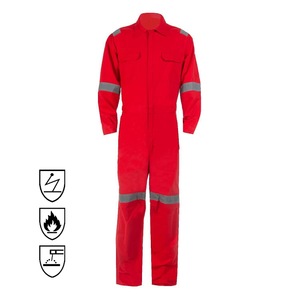 Venta al por mayor NFPA 2112 EN 11612 Algodón Ingeniero industrial Mecánico Mono ignífugo Aramid FRC FR Overol ignífugo - Product Image 3