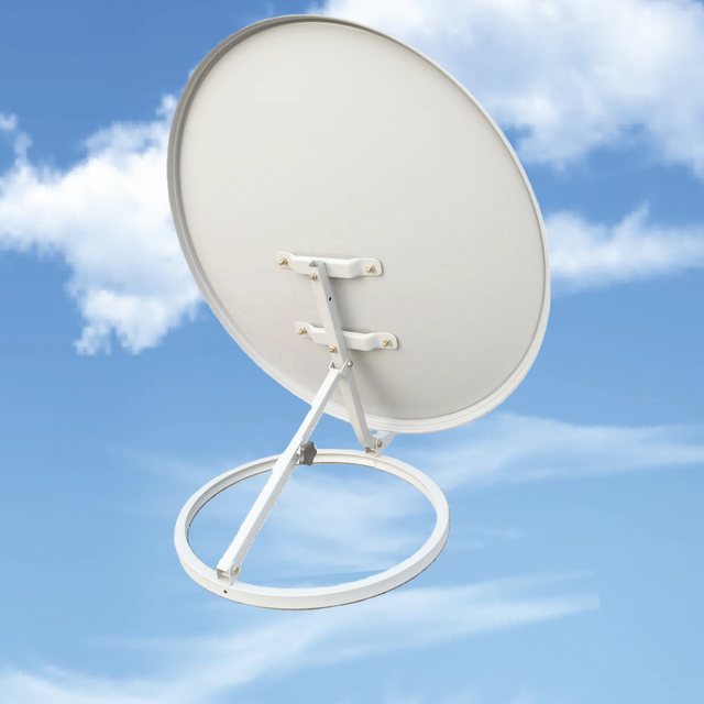 High Gain Ku Band 60cm Durable Steel Outdoor Satellite Dish TV Antenna Polyester Powder Coated Ground Mount Factory Price SANWEI