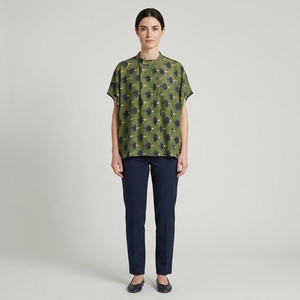Top da <span class=keywords><strong>Donna</strong></span> 100% <span class=keywords><strong>Viscosa</strong></span> a Maniche Corte Stampato - <span class=keywords><strong>Blusa</strong></span> Casual con Motivo Geometrico e Collo Tondo, Vestibilità Ampia per l'Uso Quotidiano Estivo - Product Image 1