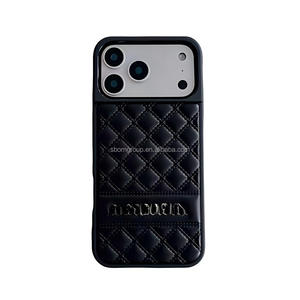 เคสโทร<span class=keywords><strong>ศัพท์</strong></span>กันกระแทกสไตล์หรูหราสำหรับ iPhone 17 Pro Max 16 15 14 13  ฝาหลังดีไซน์เนอร์  โลโก้โลหะแบบกำหนดเองได้ - Product Image 1