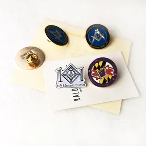 Manufacture Customized Silver Plating Metal Soft Enamel Pins Badge Masonic Lapel Pin Souvenirs