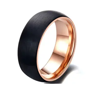 2Mm 4Mm 6Mm 8Mm Tungsten Wedding Nhạc Ring Cho Nam Giới Phụ Nữ Vàng/Rose Gold/Bạc Mái vòm Cao Đánh Bóng Thoải Mái N-TUR25-1