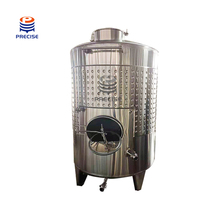 Cuve de Fermentation et de Stockage de Vin en Acier Inoxydable 304/316 de 22000 Litres avec Enveloppe de Refroidissement à Plaques Alvéolées, Isolation Longue de 75 mm