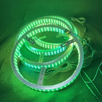 Kit d'éclairage LED RGB Lumina 17 pouces à 8 rangées pour jantes, télécommande via application, 10000LM, étanche IP67, pour camions et SUV 12V