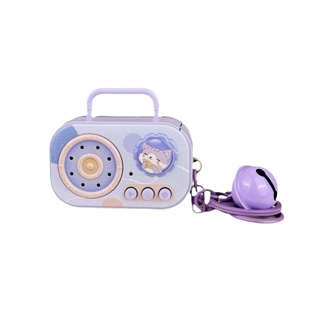 Mini Retro PVC and Rubber Light Keychain New Design Retro Recorder Pendant for Bag Radio Keychain