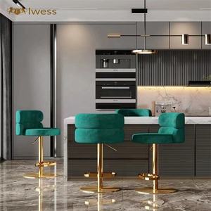 Chaise de <span class=keywords><strong>bar</strong></span> nordique de luxe moderne simple chaise de <span class=keywords><strong>bar</strong></span> hôtel ascenseur rotatif en cuir inoxydable <span class=keywords><strong>tabouret</strong></span> de <span class=keywords><strong>bar</strong></span> à pieds hauts - Product Image 3