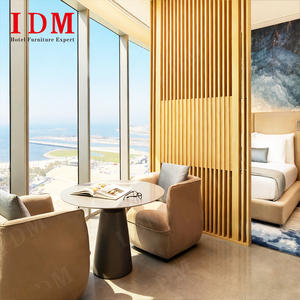 Juego de Muebles de Dormitorio de Lujo Costero IDM, Cama Tapizada Moderna Ecológica de Alta Gama, Mesita de Noche Inspirada en un Apartamento Oceánico - Product Image 4