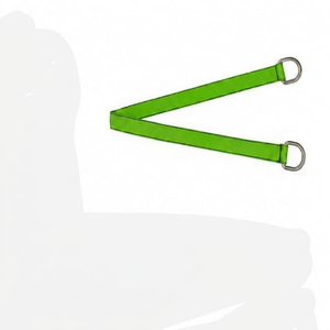 Sangle plate verte à anneaux, 2,5 m, largeur 50 mm, en acier inoxydable, avec anneau en D, sangle de levage à usage général - Product Image 1